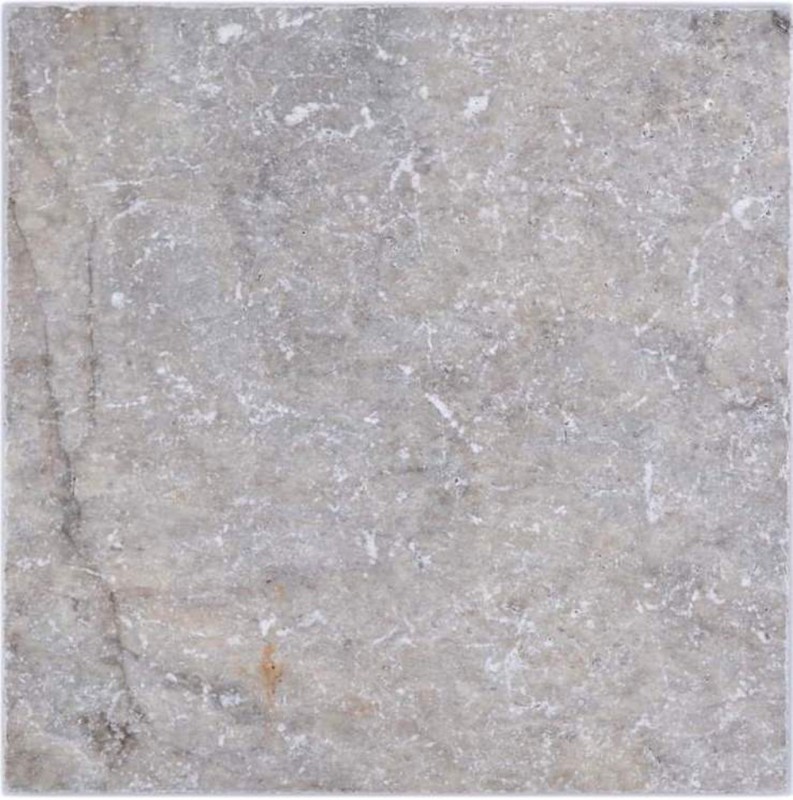Piastrella Travertino pietra naturale Argento argento bianco grigio chiaro pietra naturale piastrella argento aspetto antico pavimento piastrella muro cucina - MOSF-45-47030