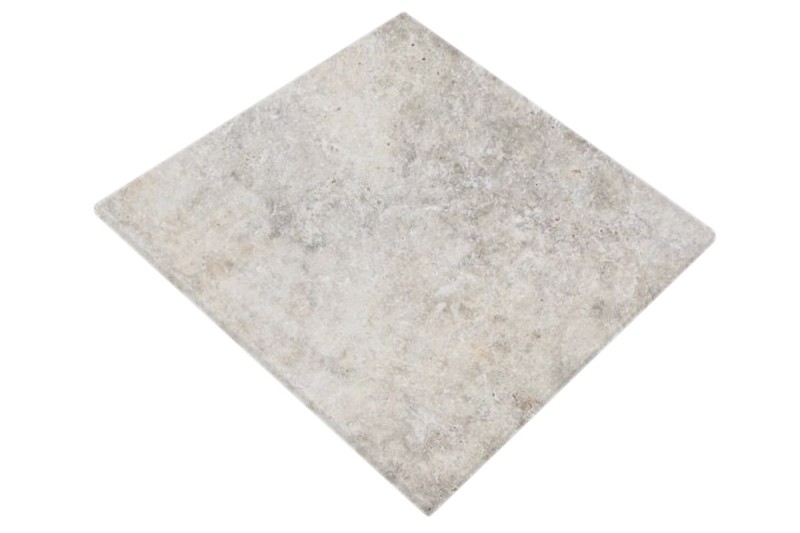 Piastrella Travertino pietra naturale Argento argento bianco grigio chiaro pietra naturale piastrella argento aspetto antico pavimento piastrella muro cucina - MOSF-45-47030