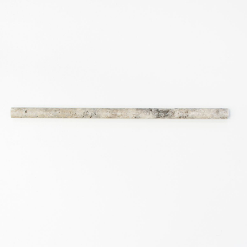 Bordo travertino pietra naturale Argento argento bianco grigio chiaro profilo pietra naturale Matita argento aspetto antico parete pavimento cucina - MOSPENC-47315