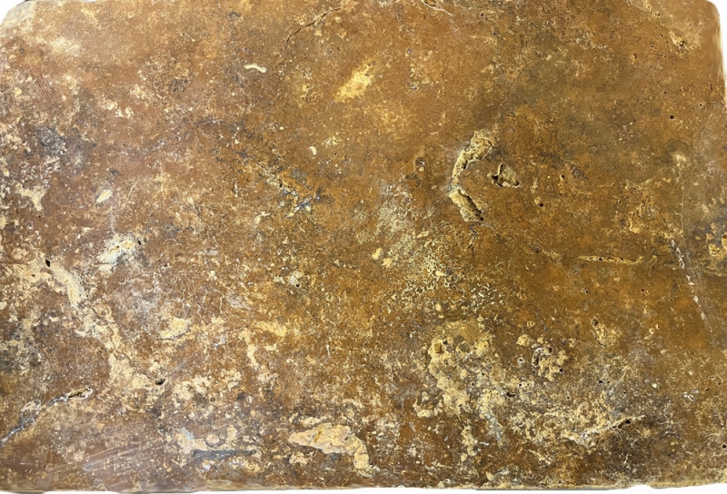 Piastrella travertino pietra naturale giallo oro piastrella pietra naturale oro marrone aspetto antico piastrella pavimento piastrella parete piastrella cucina - MOSF-45-51061
