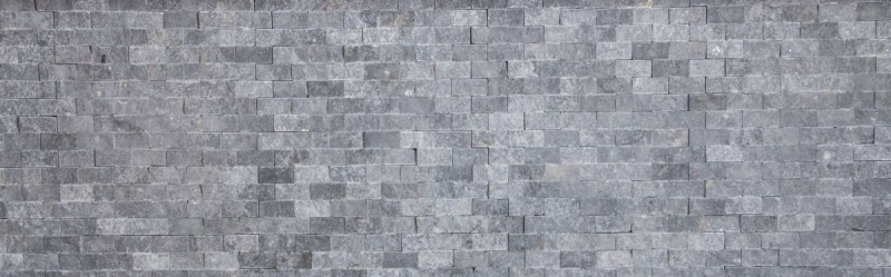 Mosaico pietra muro marmo pietra naturale grigio antracite Brick Splitface grigio Marmo 3D MOS40-48196_f
