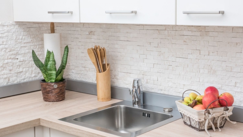 Mosaico di pietra calcarea pietra naturale Splitface muro di pietra bianco crema Brick Limestone 3D ottica piastrelle backsplash muro piastrelle bagno - MOS29-49248