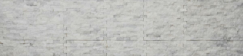 Piastrella di mosaico dipinta a mano marmo pietra naturale bianco Brick Splitface Ibiza Sugar Marble 3D MOS45-0204_m