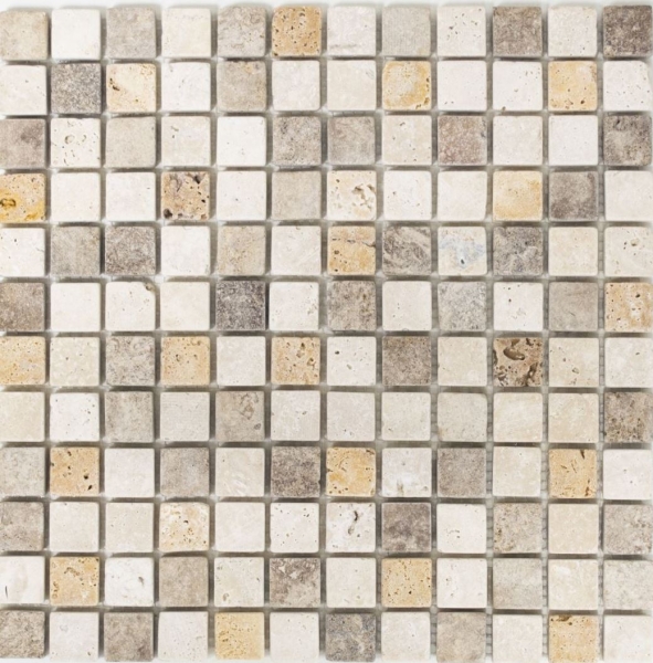Travertino mosaico piastrelle terrazza pavimento pietra naturale beige marrone dorato backsplash piatto doccia parete doccia cucina - MOS43-46380