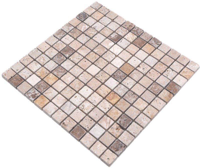 Travertino mosaico piastrelle terrazza pavimento pietra naturale beige marrone dorato backsplash piatto doccia parete doccia cucina - MOS43-46380