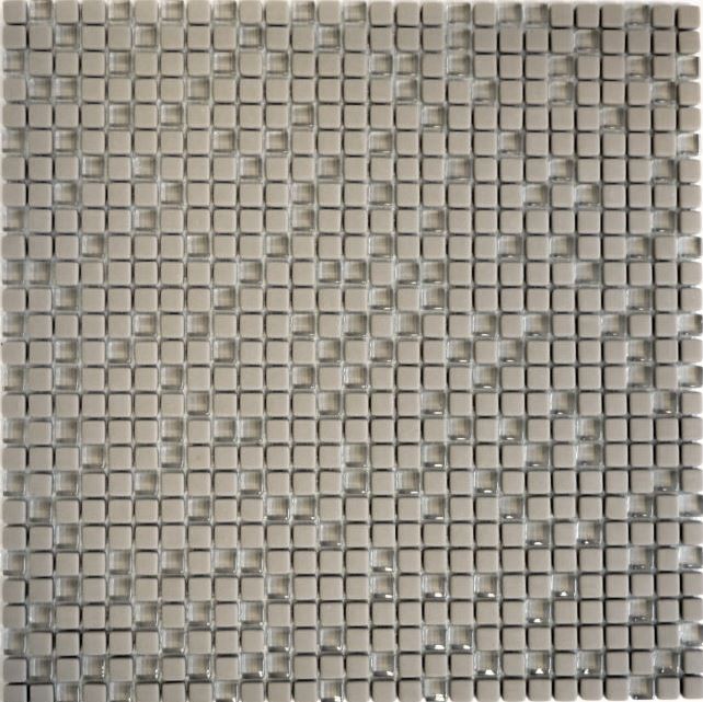 Mosaico dipinto a mano ECO Recycling GLAS Smalto crema vetro opaco MOS140-03C_m