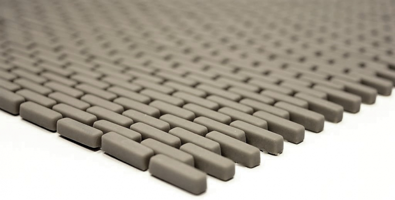 Mosaico dipinto a mano ECO Recycling GLAS Brick Smalto crema opaco MOS140-B23C_m