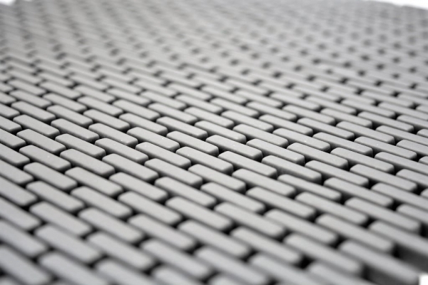 Piastrella di mosaico ECO GLAS Brick Smalto grigio-marrone opaco MOS140-B25G_f | 10 tappetini di mosaico