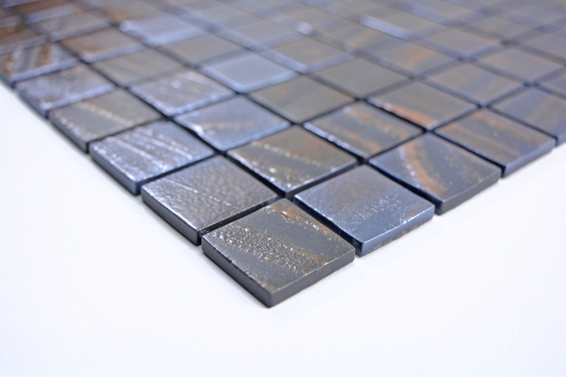 Piastrella di mosaico campione a mano ECO Recycling GLAS ECO ossido di bronzo MOS360-07_m