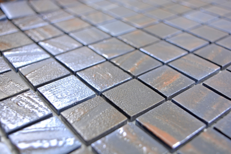 Piastrella di mosaico campione a mano ECO Recycling GLAS ECO ossido di bronzo MOS360-07_m