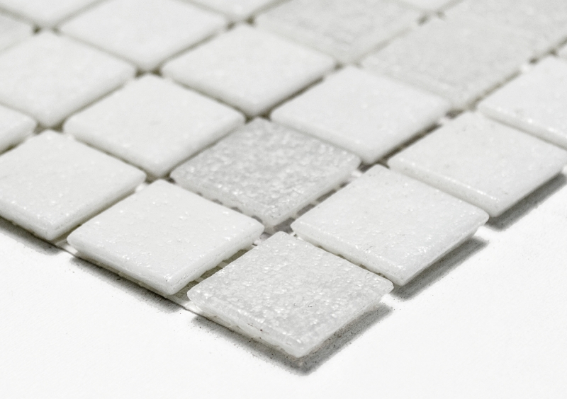 Mosaico di vetro tessere di mosaico bianco antico bianco grigio chiaro bagno piastrelle doccia splashback piastrelle backsplash MOS52-0103