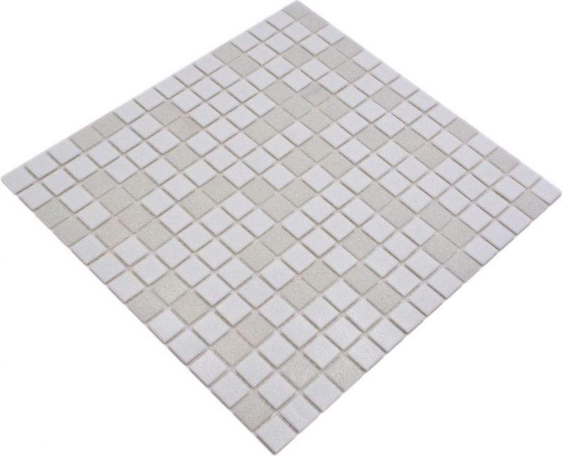 Mosaico di vetro tessere di mosaico bianco antico bianco grigio chiaro bagno piastrelle doccia splashback piastrelle backsplash MOS52-0103