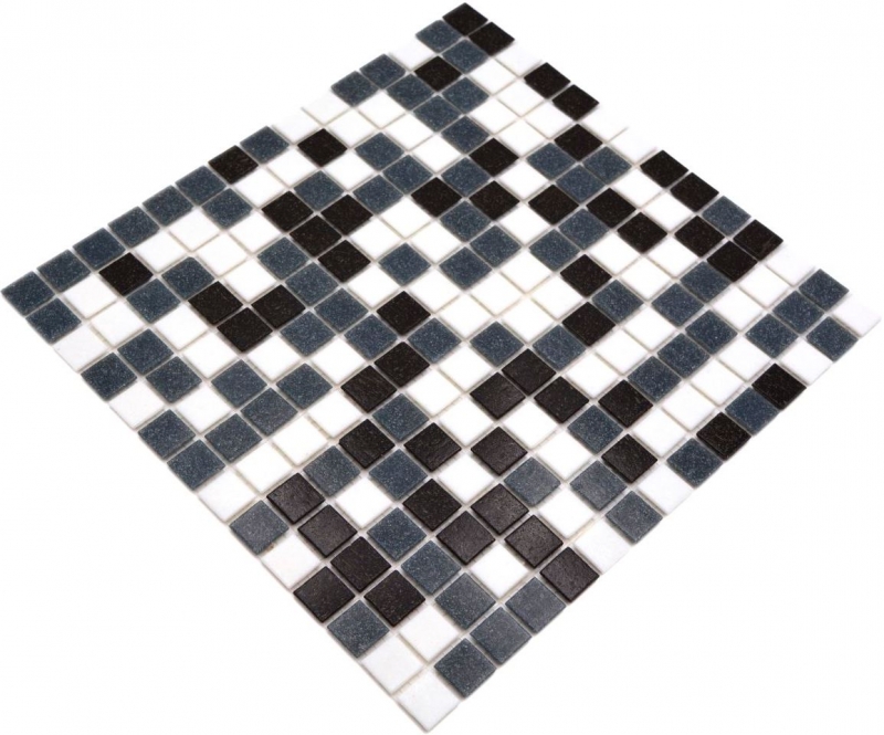Mosaico di vetro tessere di mosaico bianco grigio nero bagno piastrelle doccia splashback piastrelle backsplash MOS52-0302