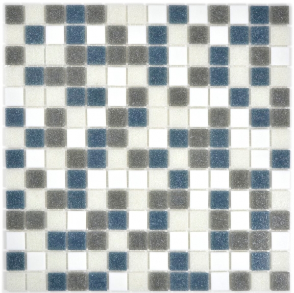 Mosaico di vetro Piastrelle di mosaico bianco grigio antracite Alzatina per doccia Schienale di piastrelle MOS210-P001625