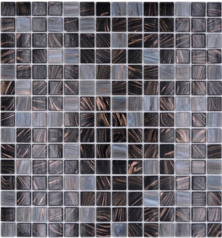 Piastrelle di vetro a mosaico grigio rame nero antracite doccia splashback piastrelle backsplash MOS54-0108