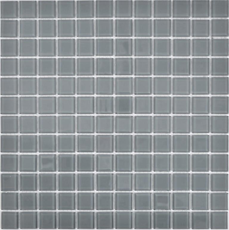 Piastrella di mosaico dipinta a mano Mosaico di vetro traslucido Grigio cristallo BAGNO WC Cucina PARETE MOS63-0202_m