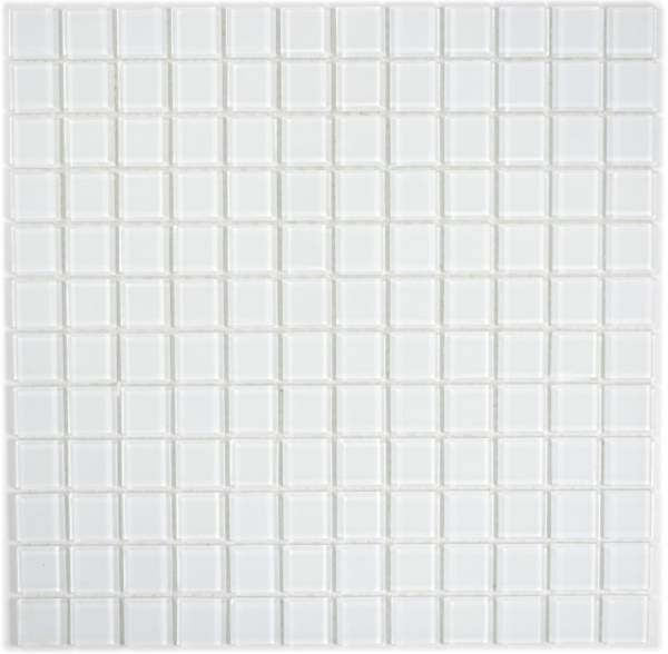 Mosaico dipinto a mano Mosaico di vetro traslucido Cristallo super bianco BAGNO WC Cucina MURO MOS63-0101_m