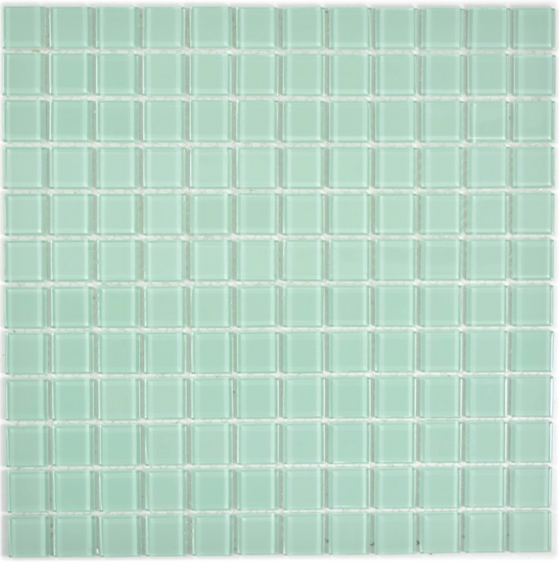 Piastrella di mosaico dipinta a mano Mosaico di vetro traslucido Cristallo verde chiaro BAGNO WC Cucina PARETE MOS63-0107_m