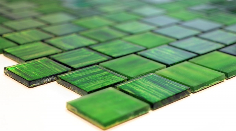 Mosaico di vetro Tessere di mosaico Backsplash di piastrelle Vetro smerigliato oro giallo verde chiaro opaco smerigliato MOS68-CF43