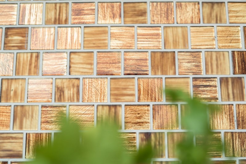 Piastrella di mosaico Mosaico di vetro Cristallo smerigliato vetro marrone chiaro opaco smerigliato MOS78-CF85