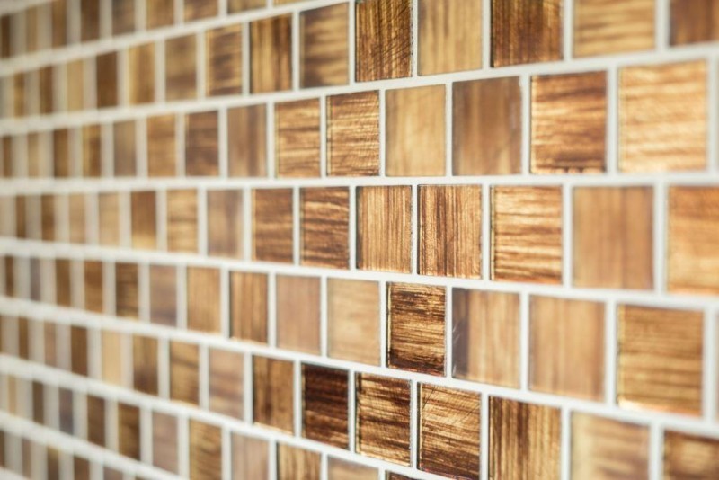 Piastrella di mosaico Mosaico di vetro Cristallo smerigliato vetro marrone chiaro opaco smerigliato MOS78-CF85