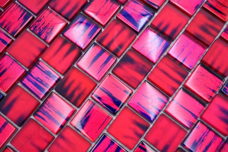 Piastrella di mosaico Mosaico di vetro Cristallo smerigliato vetro rosa chiaro opaco smerigliato MOS78-CF87