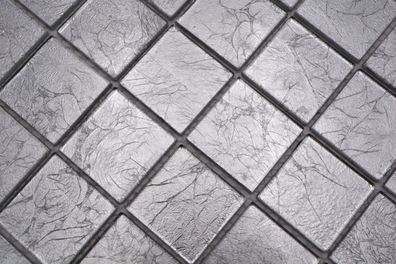 Mosaico di vetro argento mosaico piastrelle backsplash texture BAGNO WC cucina WALL MOS68-4SB21