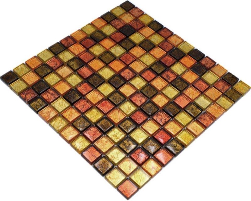 Mosaico di vetro oro arancione tessere texture piastrelle backsplash cucina doccia parete MOS120-07814