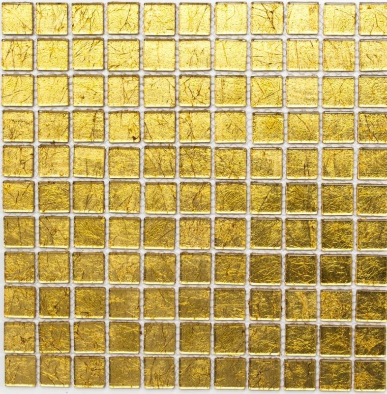 Mosaico dipinto a mano Mosaico in vetro traslucido Struttura in oro cristallo MOS120-0742_m