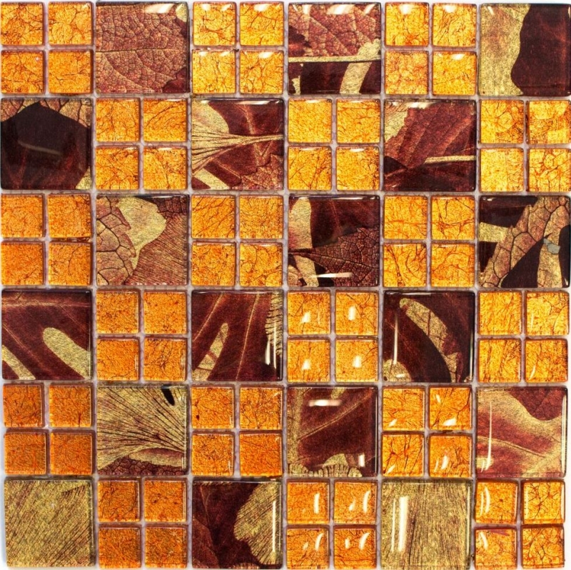 Mosaico di vetro arancione Sunrise piastrelle backsplash cucina doccia muro MOS88-8SRO