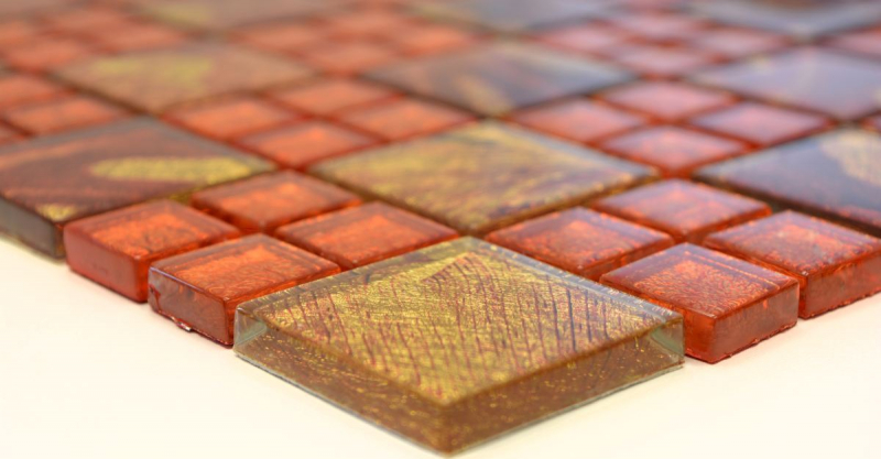 Mosaico di vetro arancione Sunrise piastrelle backsplash cucina doccia muro MOS88-8SRO