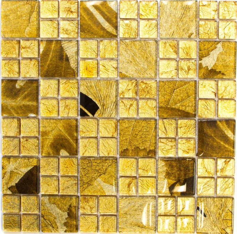 Mosaico di vetro oro piastrelle Desert tile backsplash cucina doccia muro MOS88-8DSG