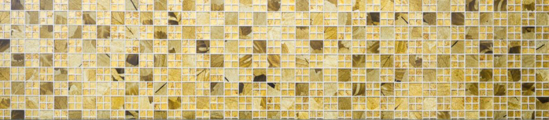 Piastrella di mosaico dipinta a mano Mosaico di vetro traslucido combinato Crystal Desert gold MOS88-8DSG_m