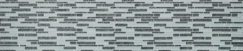 Barre di mosaico di vetro Tessere di mosaico Backsplash di piastrelle bianco grigio antracite fiori MOS86-8CFL