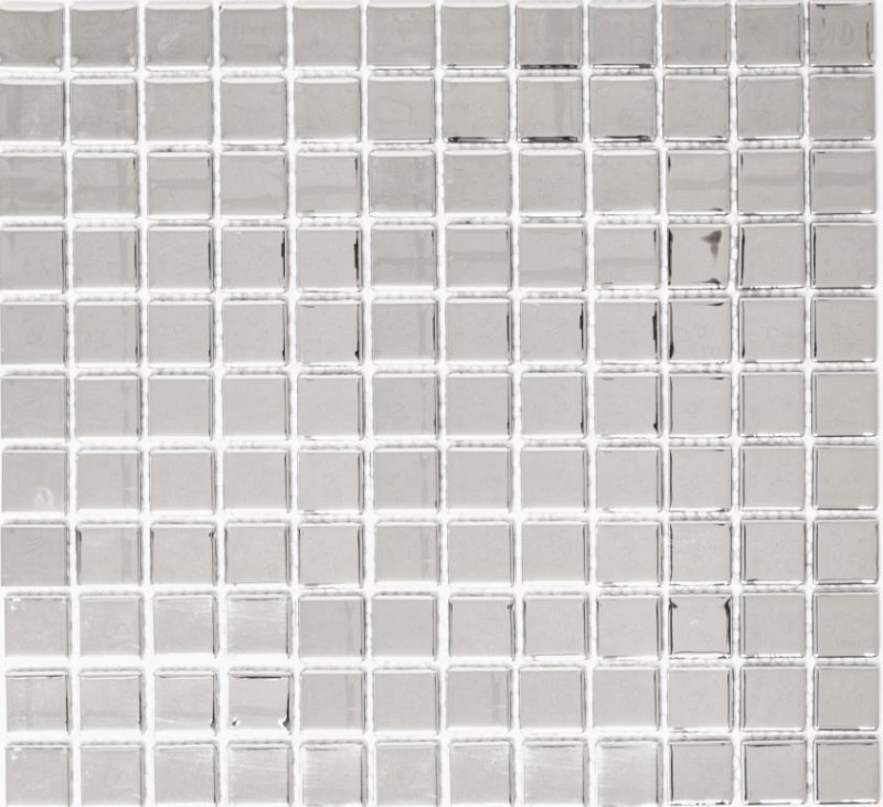 Piastrella di mosaico dipinta a mano Mosaico di vetro traslucido Crystal EP argento BAGNO WC Cucina PARETE MOS60-0206_m
