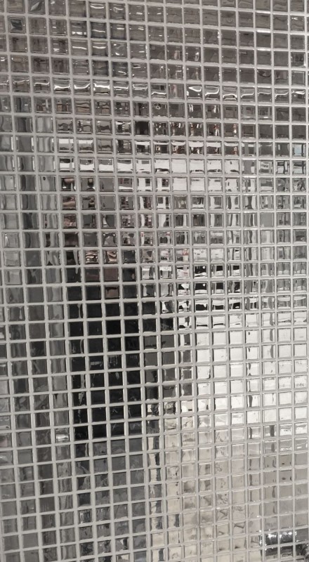 Mosaico in vetro placcato argento BAGNO WC cucina MURO MOS60-0206