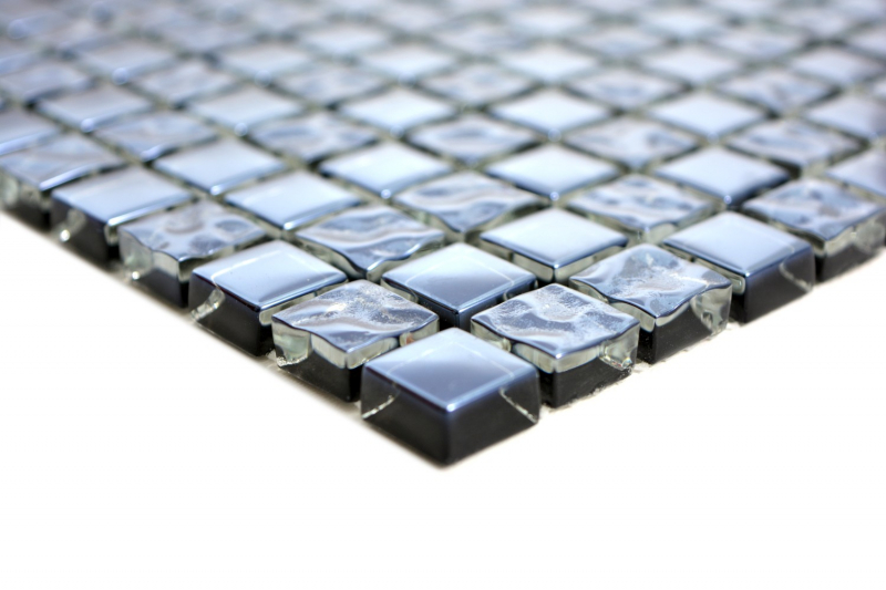 Piastrella di mosaico a mano traslucida in vetro di platino Crystal EP vetro di platino BAGNO WC cucina MOS92-0327_m