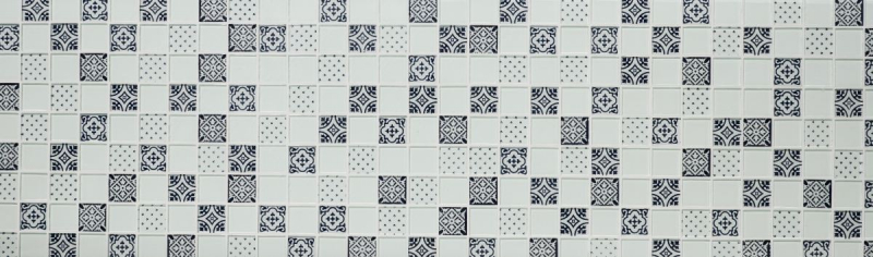 Piastrella di mosaico retrò vintage Mosaico di vetro bianco traslucido Cristallo bianco ottico MOS78B-0103_f | 10 tappetini di mosaico