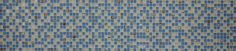 Piastrella di mosaico dipinta a mano Backsplash di piastrelle Blu traslucido Mosaico di vetro Crystal shell blue MOS82B-0104_m