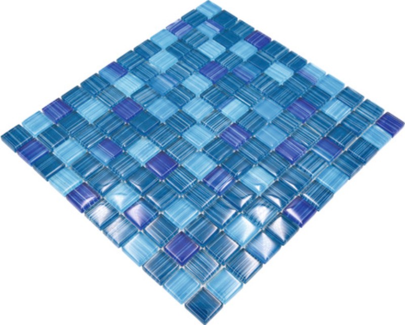 Piastrella di vetro a mosaico Style Ocean blue turquoise kitchen splashback MOS74-0409