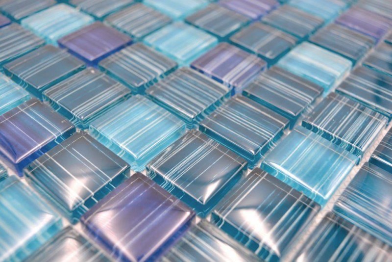 Piastrella di vetro a mosaico Style Ocean blue turquoise kitchen splashback MOS74-0409