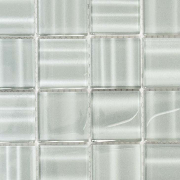 Piastrella di mosaico dipinta a mano Grigio traslucido Mosaico di vetro Cristallo ologramma Codice a barre grigio MOS110-0202_m