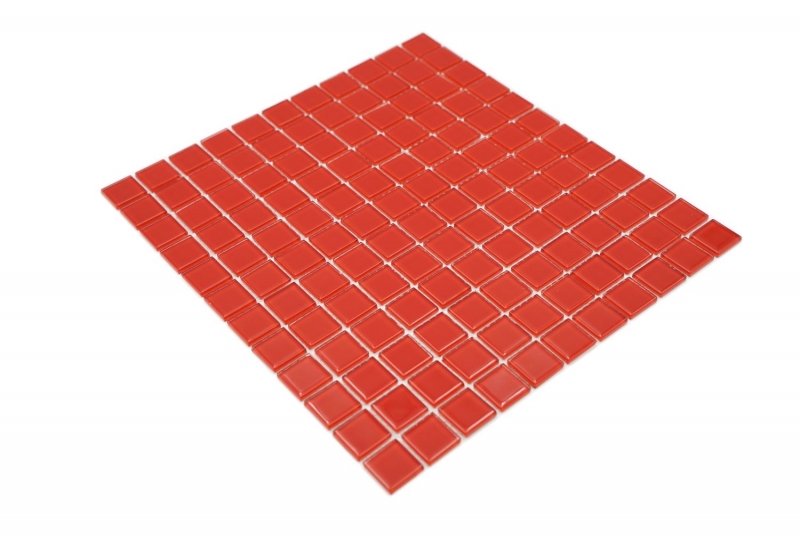 Piastrella di mosaico di vetro rosso BAGNO WC cucina PARETE tappetino di mosaico MOS60-0904