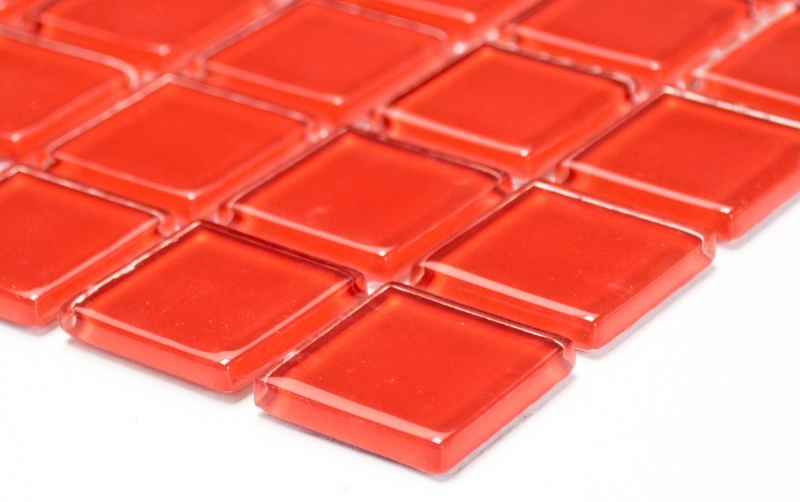 Piastrella di mosaico di vetro rosso BAGNO WC cucina PARETE tappetino di mosaico MOS60-0904