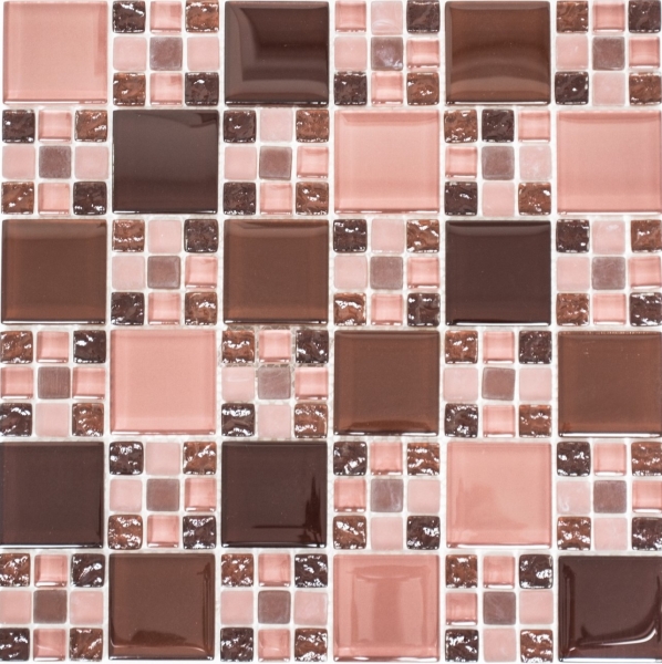 Piastrella di mosaico dipinta a mano traslucida bordeaux combinazione di mosaico in vetro Crystal bordeaux bordeaux bordeaux bordeaux opaco MOS78-1304_m