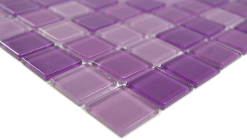 Piastrelle mosaico vetroso viola BAGNO WC cucina MURO pannello mosaico MOS62-1104
