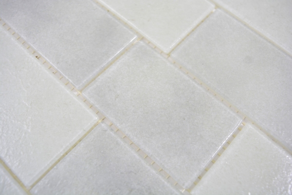 Mosaico in vetro tessere di mosaico bianco antico grigio chiaro muratura Bianco BAD WC cucina WALL MOS68-0139L