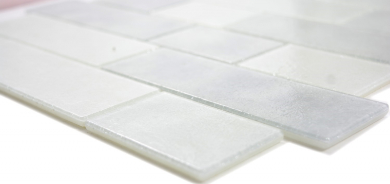 Mosaico in vetro tessere di mosaico bianco antico grigio chiaro muratura Bianco BAD WC cucina WALL MOS68-0139L