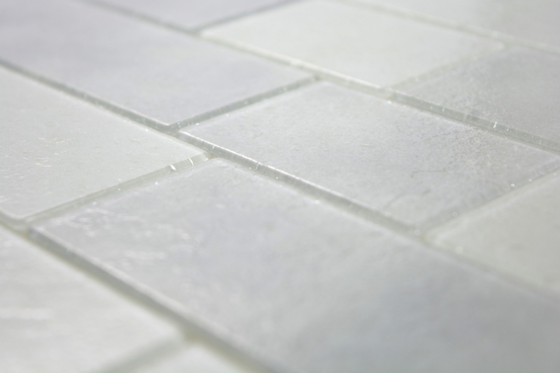 Mosaico in vetro tessere di mosaico bianco antico grigio chiaro muratura Bianco BAD WC cucina WALL MOS68-0139L