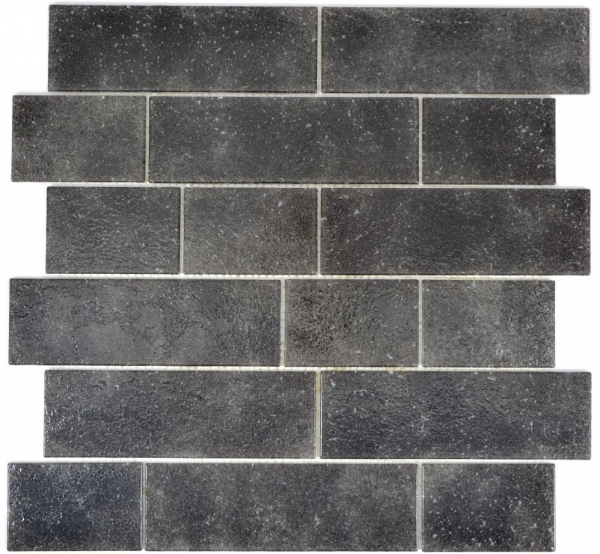 Mosaico di vetro Piastrelle di mosaico antracite grafite nero Legame con il muro Nero MOS68-0349L